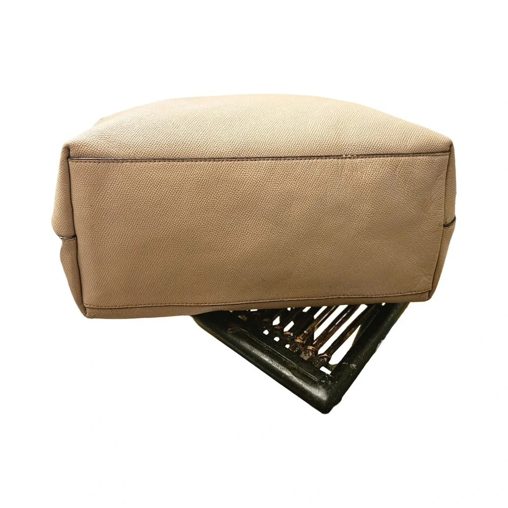 Coach City Zip Tote Beige Crossgrain‎ Leather Shoulder Bag F57522